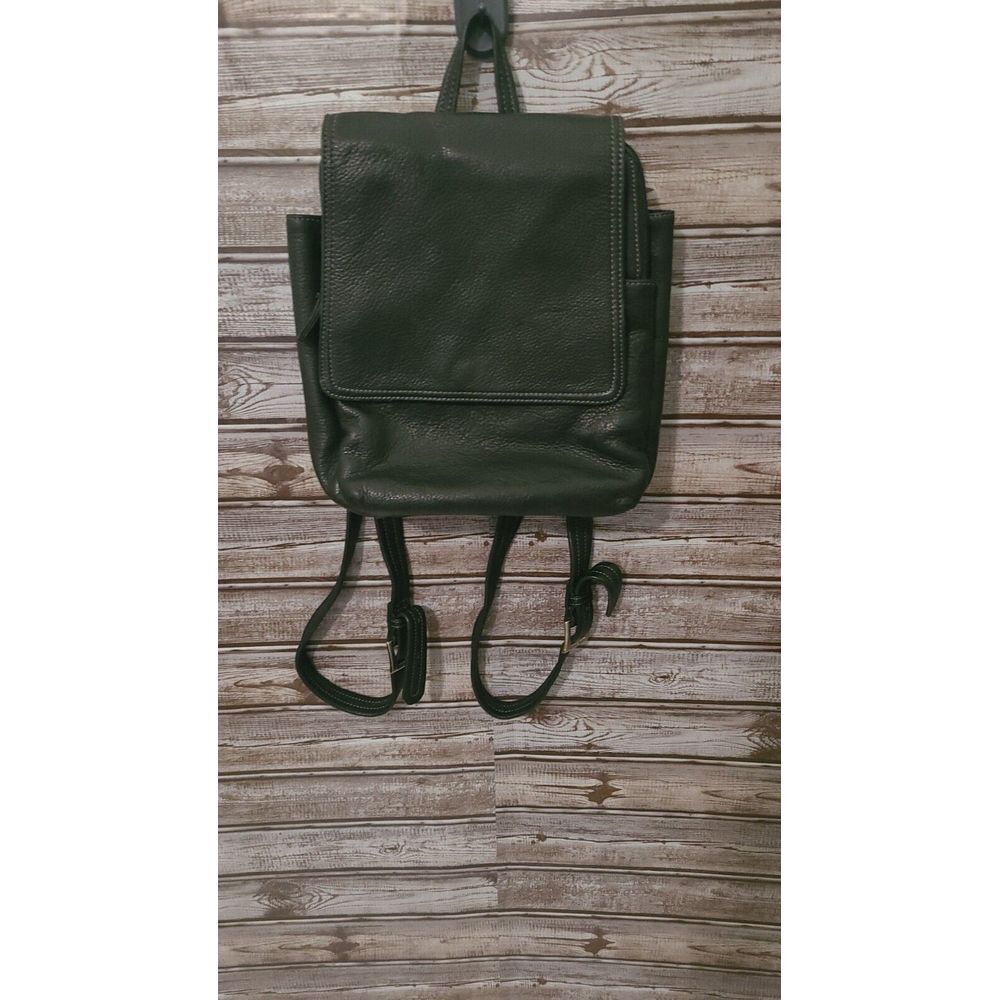 Tignanello Black Leather Backpack